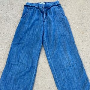 Zara Girls (10) Soft Wide Denim Pants